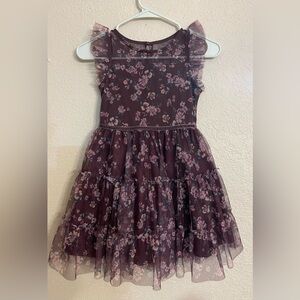 Girl’s Purple Floral Lace Dress Size 7/8 M